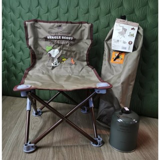 Logos SNOOPY Tiny Chair-BA (นำเข้าจาก Shop Japan) เก้าอี้พับ พกพา ขนาดเล็ก ลายสนูปปี้ ของ โลกอส by Jeep Camping