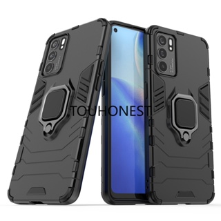 เคส Oppo Reno 8 Pro เคส Oppo Reno 6 Lite เคส Oppo A9 2020 เคส Oppo A15 Case Oppo A15S Case Oppo A17 Case Oppo A35 Armor PC Shockproof Hard Case With Metal Ring Stand Phone Cases เคสแข็ง กันกระแทก พร้อมแหวนโลหะ ขาตั้ง เคสโทรศัพท์