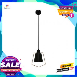 Plastic โคมไฟแขวนพลาสติก (E27x1) LUZINO รุ่น 18311D/1P ขนาด 18 x 12 x 75 ซม. สีดำ - ทองHanging Lamp Plastic (E27x1) LUZI