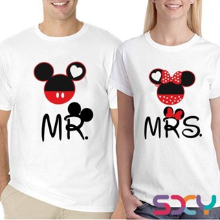 Shy-Shirt Men/Women S-XXXL Printed T-Shirt Mr And Mrs Lovers Minnie Mouse Suitable For Valentines Day Couples._05