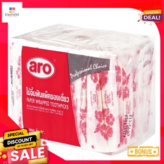 เอโร่Pack500 500ไม้จิ้มฟันซองกระดาษแพ็คชิ้นaro PaperWrapToothpick, Pack500  Pcs