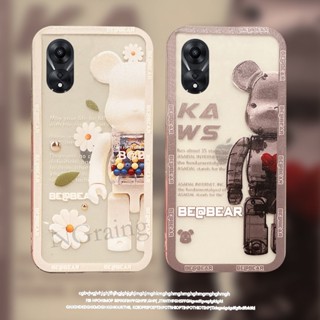 เคสโทรศัพท์มือถือ ซิลิโคนนิ่ม แบบใส กันกระแทก ลายการ์ตูนหมี สําหรับ OPPO A78 5G OPPOA78