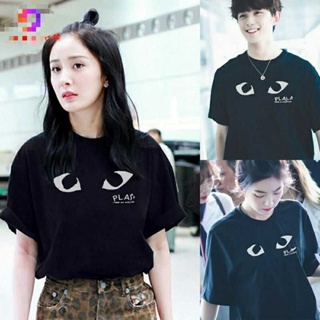 Mens and womens same style couple models PLAY CDG fashion casual tide brand love logo printing short-sleeved T-sh_02