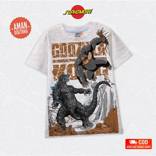 เสื้อยืด ลาย Godzilla vs Kong By Sophomore สําหรับเด็ก