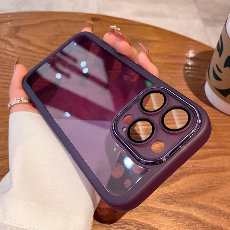 เคสโทรศัพท์มือถือแบบนิ่ม TPU ใส กันกระแทก กันรอยเลนส์กล้อง กันรอยกล้อง สีใส สําหรับ iPhone 14 Pro Max plus 13 12 11 Pro Max