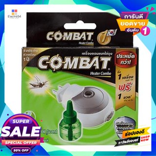 COMBAT เครื่องไล่ยุงไฟฟ้าพร้อมน้ำยาเติม กลิ่นเฮอร์เบิล COMBAT ขนาด 45 มล. สีเขียว - ดำ