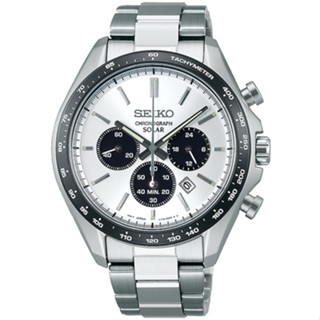 Seiko Selection S Series SBPY165 Mens Watch Solar Chronograph White Black Panda