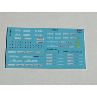 DECAL 1/144 ROYAL THAI ARMY MARKING SET