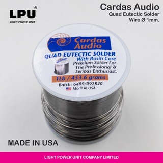 ตะกั่ว Cardas Audio Quad Eutectic Solder ขนาด 0.8มม.ของแท้จาก อเมริกา มีส่วนผสม เงิน, ทองแดง, ดีบุกและตะกั่ว Audio Grade