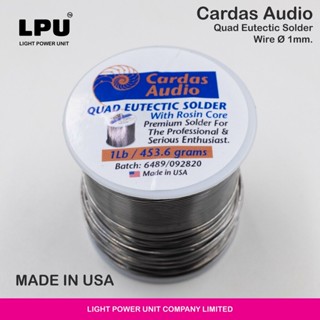 ตะกั่ว Cardas Audio Quad Eutectic Solder ขนาด 0.8มม.ของแท้จาก อเมริกา มีส่วนผสม เงิน, ทองแดง, ดีบุกและตะกั่ว Audio Grade