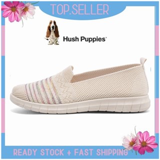 HUSH PUPPIES รองเท้าโลฟเฟอร์ ส้นแบน แบบสวม สําหรับผู้หญิง