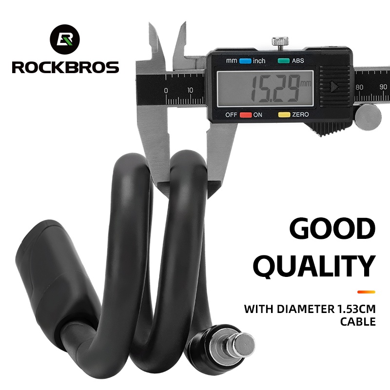 ROCKBROS สายเคเบิ้ลล็อคจักรยาน MTB แบบพกพา พับได้ - รูปที่ 2