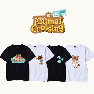 Spring Summer Couple Wear Short-sleeved Casual Half-sleeved INS Loose Animal Crossing Print T-shirt_05