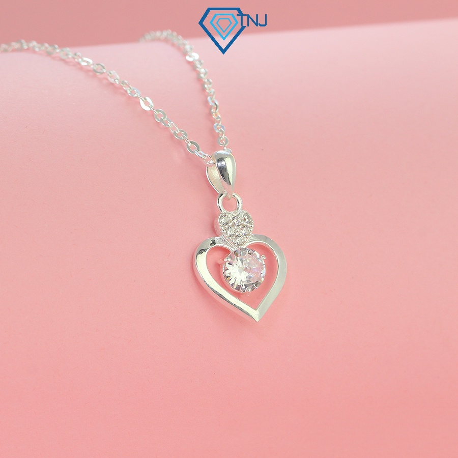 สร้อยคอเงินแท้สําหรับผู้หญิงหัวใจหินสวย DCN0639 - TNJ Jewelry