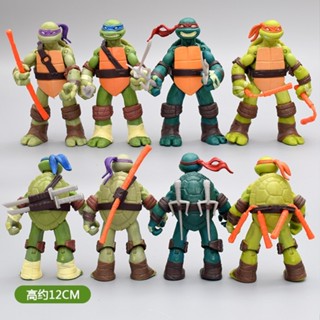 Joint movable เต่านินจาวัยรุ่น TMNT ตุ๊กตาทำด้วยมือเต่านินจาของเล่นเด็กเนื้อมนุษย์ตกแต่งของขวัญ