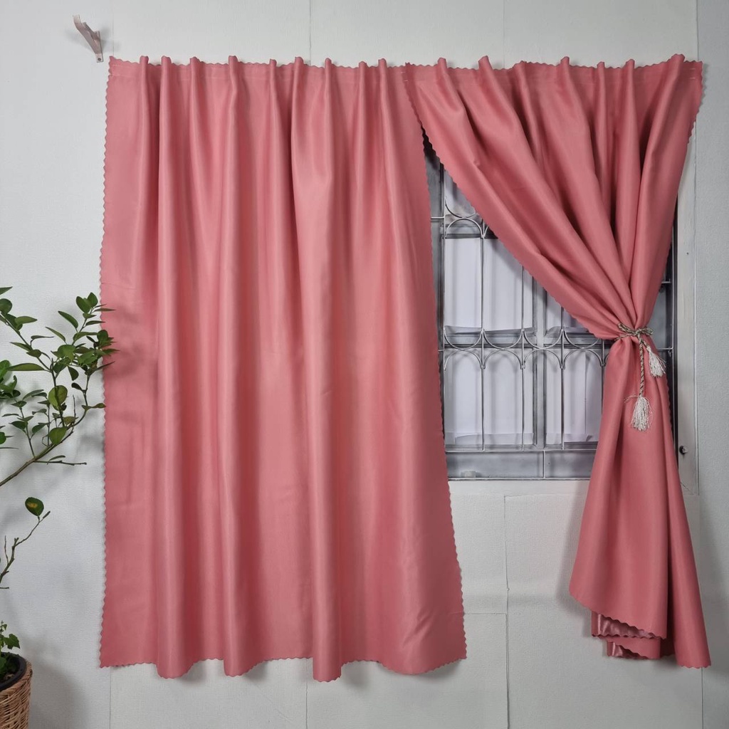 i2shop ผ้าม่านทึบแสงสีพื้นUV ผ้าม่านตีนตุ๊กแก หน้าต่าง ม่านประตู ติดเองง่าย ผ้าม่านติดหอพัก(ตีนตุ๊กแก) พร้อมส่ง - รูปที่ 2