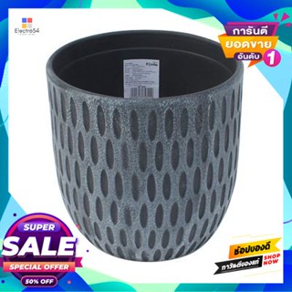 Plant กระถางต้นไม้ รุ่น 90016-3030S1-339-L ขนาด 11.5 นิ้ว สีเทาเข้ม Plant Pot FONTE No. 90016-3030S1-339-L Size 11.5 Inc