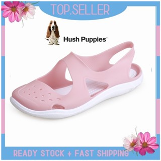 Hush Puppies รองเท้าแตะ ส้นแบน สไตล์เกาหลี ขนาดใหญ่ EU 40 41 สําหรับผู้หญิง