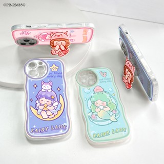 Realme 9 9i 8 8i 7i C17 Pro Plus Pro+ 5G 4G เคสเรียวมี สำหรับ Case Lovely Girl Fairy With Holder เคส เคสโทรศัพท์ เคสมือถือ Full Back Cover Soft Silicone Cases Protective Shell Shockproof Casing