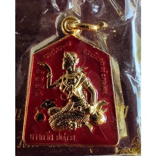 นางกวัก หลวงพ่อรวยวัดตะโก รุ่นชนะจน65 เนื้อกะไหล่สีแดง รับประกันแท้100%