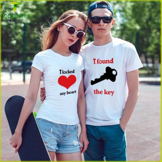 I Locked My Heart I Found The Key  Couple Tshirt Summer Funny Men Women Casual Tops Clothes baju t pasangan_02