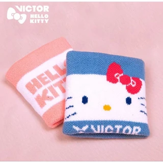 🛒(พร้อมส่ง)ผ้ารัดข้อมือ VICTOR 🎀 HELLO KITTY (1 แพ็คมี 2 ชิ้น) สินค้ารับประกันของแท้ 💯%