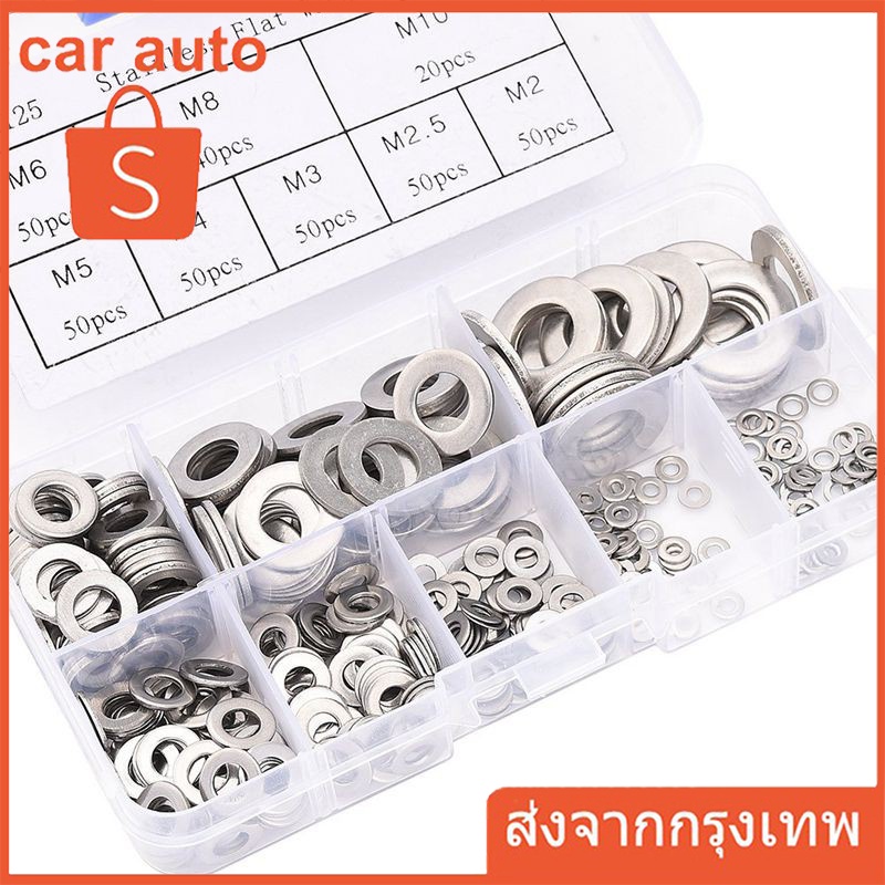 360Pcs ทองแดงเครื่องซักผ้าปะเก็นอ่อนนุชและชุดสลักเกลียวแหวนแบนชุดการจัดประเภทพร้อมกล่อง // M8/M10/M12/M14 สำหรับ