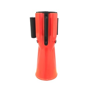 RETRACTABLE เทปกั้นเขตสวมกรวย RIGHT 3 เมตร สีขาว/แดงRETRACTABLE TRAFFIC CONE WITH WARNING TAPE RIGHT 3M WHITE/RED