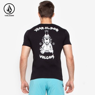 เสื้อยืดแขนสั้น คอกลม ผ้าฝ้ายแท้ ทรงหลวม ลาย Volcom แฟชั่นฤดูใบไม้ผลิ และฤดูร้อน สําหรับผู้ชาย