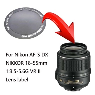 ใหม่ สําหรับ Nikon AF-S DX NIKKOR 18-55 มม. 1:3.5-5.6G VR &amp;amp;แหวนฉลาก VR II ติดด้านหน้าเลนส์ ขนาด 18-55 มม. สําหรับตกแต่ง