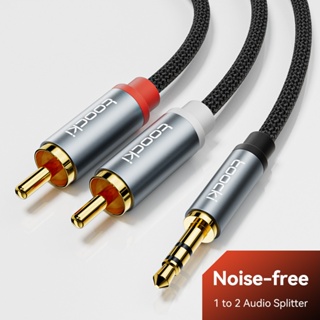 สายแจ็ค 3.5 เป็น 2 RCA แจ็ค 3.5 มม. เป็น 2RCA ตัวผู้ สําหรับทีวี PC เครื่องขยายเสียง โฮมเธียเตอร์ DVD สายลําโพง