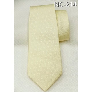 เน็คไทล์ผ้าไหมยกดอก สีครีม รหัส NC-214