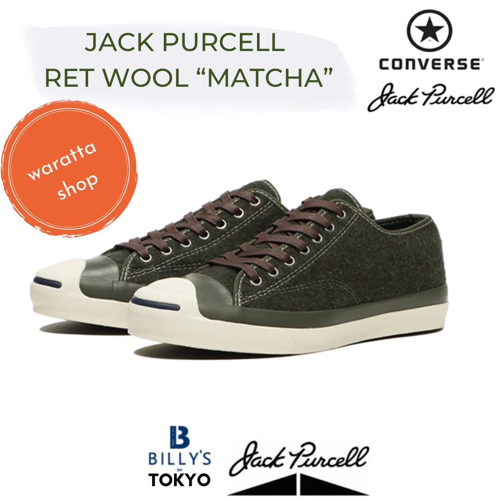 [พร้อมส่ง]​ Jack Purcell Ret Wool "Matcha" รองเท้า Jack Purcell Limited Edition ระหว่าง Billy's Tokyo กับ Converse Japan