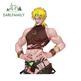 Earlfamily สติกเกอร์ไวนิล ลาย JoJos Bizarre Adventure DIO กันน้ํา สําหรับติดตกแต่งรถยนต์ กระเป๋าเดินทาง 13 ซม. x 9.8 ซม.