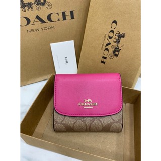 COACH  SMALL WALLET IN SIGNATURE CANVAS