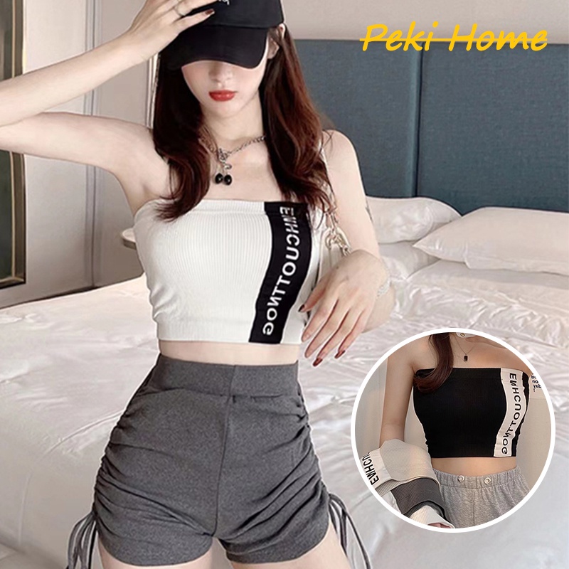 เสื้อเกาะอกเซ็กซี่ผ้าคอตตอน 4 สี