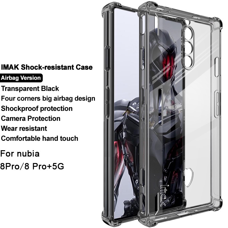 ของแท้ Imak for ZTE Nubia Red Magic 8 Pro Plus 5G เคสกันกระแทก ใส นิ่ม TPU เคส Red Magic8 Pro 5G ซิลิโคนใส เคสด้านหลัง