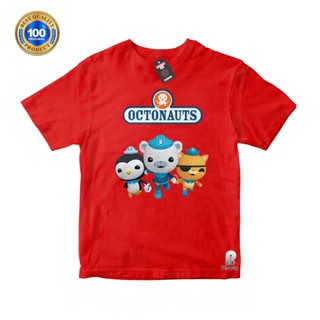 เสื้อเชิ้ต ผ้าฝ้าย ลาย OCTONAUTS MOTIF UNISEX COTTUN สําหรับเด็ก (ฟรีชื่อ)