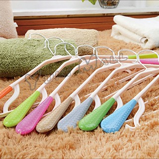 Yuki ขอบหมุนได้ 360 องศา ไม้แขวนเสื้อพลาสติก กันลื่น ไม้แขวนเสื้อกันลื่น  Non-marking Plastic Hangers