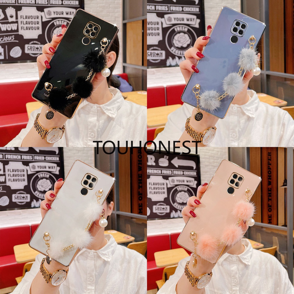 เคส Huawei Nova 8 Pro เคส Huawei Nova 8i เคส Huawei Y9 Prime 2019 เคส Huawei Mate 30 Lite Case Huawei Nova 7 SE Case Huawei Y8P Case Huawei Y6P New Cute Plush Ball Pendant Phone Cover Case โทรศัพท์มือถือ ผ้ากํามะหยี่ขนนิ่ม พร้อมจี้ลูกบอลน่ารัก สําหรับ