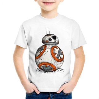 3D Print BB-8 On The Move Children Funny T-shirts Kids Star Wars Summer Boys/Girls Casual Clothes_01