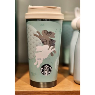 🎀【พร้อมส่ง】 2023 แก้วสตาร์บัคส์เกาหลี Starbucks Korea NY wish bunny elma tumbler 473ml/ 16oz