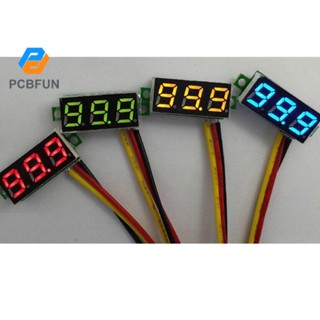 Red Color 0.28 inch 3 Bits 3 Digits Wire Mini DC Digital Panel Voltmeter Panel Mount 0.28 Inch LED Voltage Meter Tester