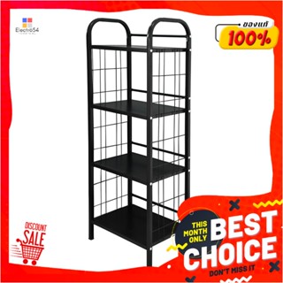 4-TIER ชั้นวางของ 4 ชั้น STACKO AMAS 44x30.5x124 ซม. สีดำ4-TIER SHELVING UNIT STACKO AMAS 44X30.5X124CM BLACK