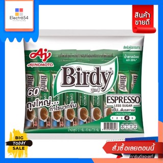 Birdy(เบอร์ดี้) Birdy เบอร์ดี้ 3in1 เอสเปรสโซ่ 60 ซอง 726 กรัม Birdy Birdy 3in1 Espresso 60 sachets 726 g.กาแฟ