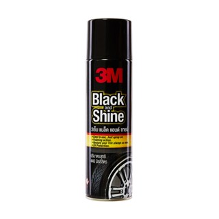 TIRE สเปรย์โฟมทำความสะอาดและเคลือบเงายางรถยนต์ 3M 440 มล.TIRE DRESSING FOAM 3M BLACK AND SHINE 440ML