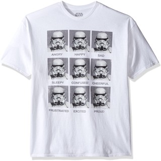 เสื้อยืดผู้ชาย Star Wars Mens Stormtrooper Today I Am Angry Happy Sad Funny T-Shirt men เสื้อ ยืด ผู้ชาย คอก_01