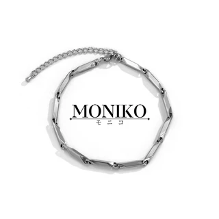 MONIKO สร้อยข้อมือไทเทเนียม สแตนเลส เครื่องประดับสําหรับผู้ชายและผู้หญิง เครื่องประดับแฟชั่น สําหรับคู่รัก