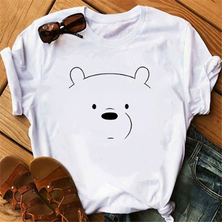 Women Tshirt Cute Bears Tee Shirt Cartoon Print Top T-shirt Women Clothes Kawaii T-shirt Camiseta Mujer Vogue Tshir_07