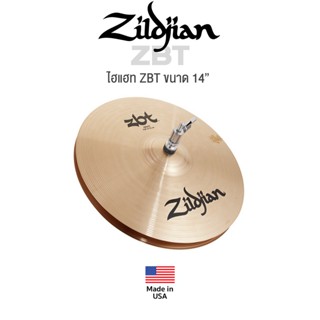 Zildjian® ZBT 14" Hihat Cymbal ไฮแฮท 14 นิ้ว (1 คู๋) ของแท้จาก USA โดยตัวแทนจำหน่ายในประเทศไทย ** Made in USA **